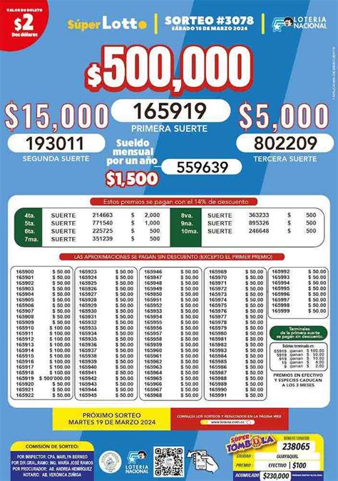 lotto 3078 resultados